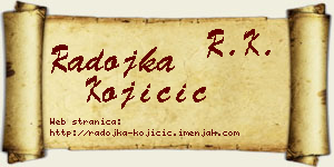 Radojka Kojičić vizit kartica